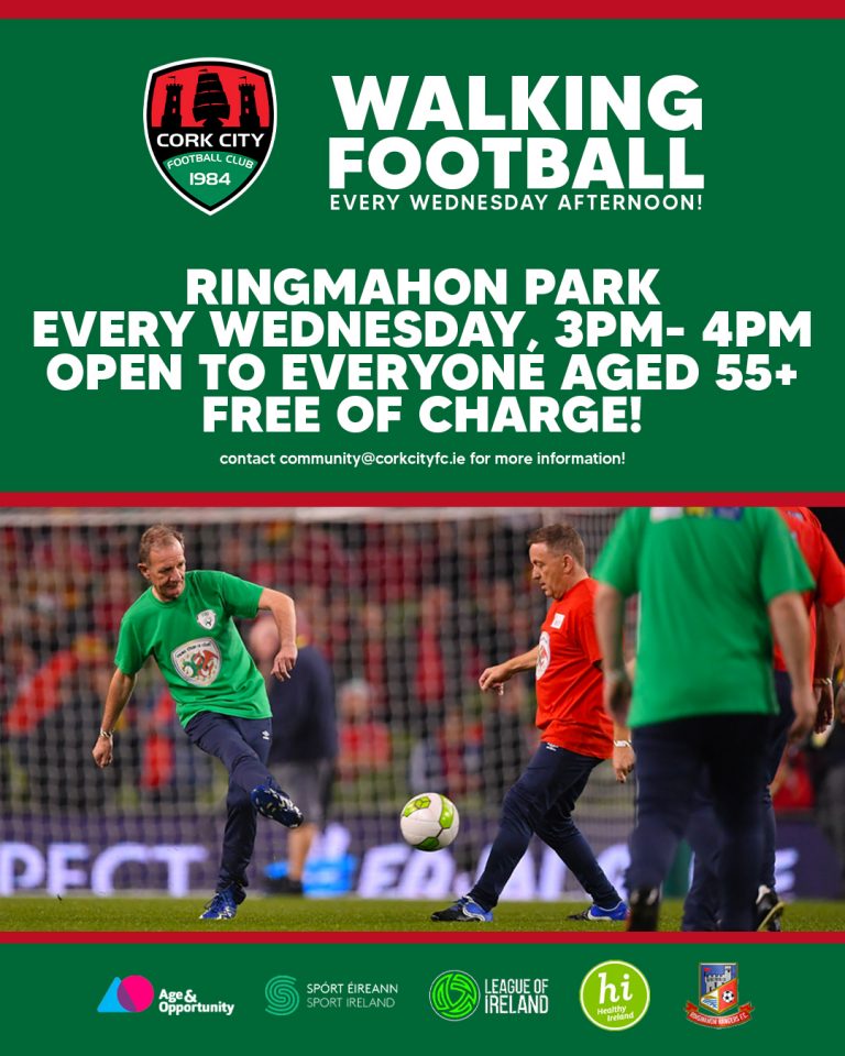 Cork City FC Walking Football Wednesdays Ringmahon Park 768x960