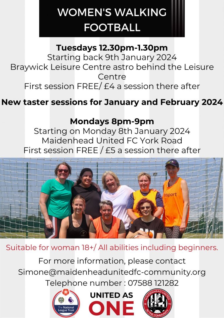 Maidenhead United Womens Walking Football Two Weekly Sessions Mondays 8 9pm Tuesdays 12.30 1.30 1 768x1086