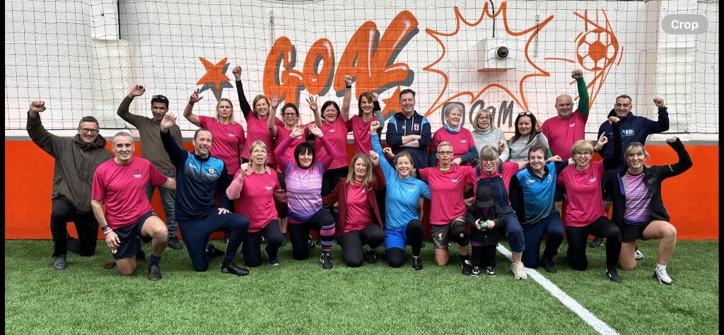 Great morning in Redditch with Parkinson’s Pioneers and the inspirational Annie raising awareness of the power of walking football for women with Parkinson’s