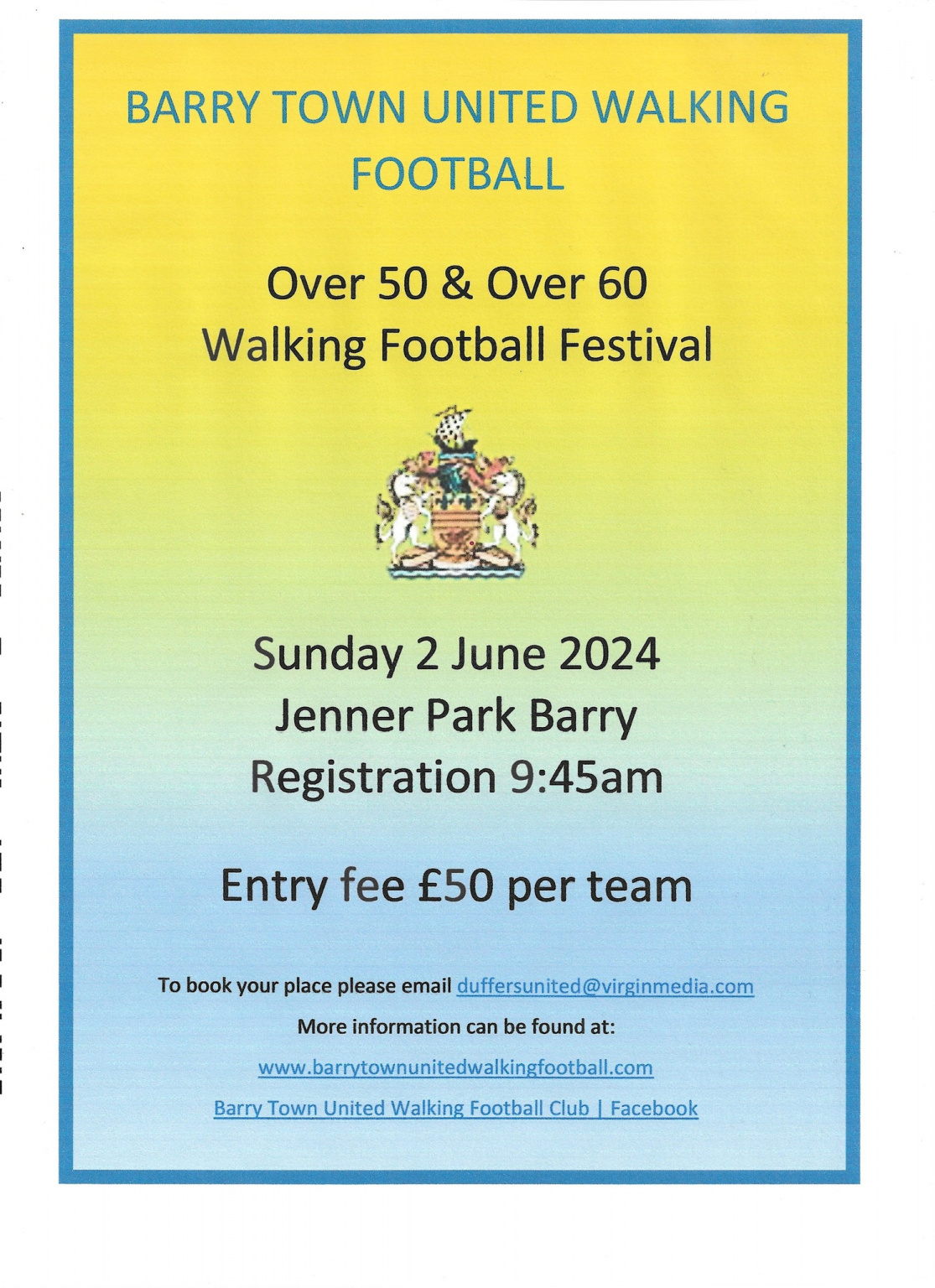 Barry Town Set To Host International Tournament - Walking Football Hub ...