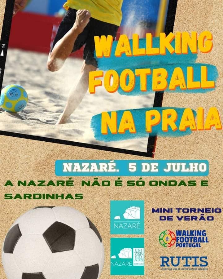 Nazaré received at the Stadium of Viveiro "Jordan Santos" on Praia da Nazaré, the teams that tried for the first time playing walking football in the sand, the Senior University of Loures - Academy of Saberes de Loures, the Senior University de Caldas da Queen - Universidade Sénior Rainha Dona Leonor and the Universidade Sénior da Nazaré - Município da Nazaré
Thanks to Dr. Município da Nazaré President of Luis Jacob and the whole Team, Walking Football Portugal and RUTIS - Rede de Universidades Seniores for all their collaboration in this beautiful event!
Without forgetting to say a huge thank you to all the participating seniors from all Senior Universities, your joy is contagious! Thank you!