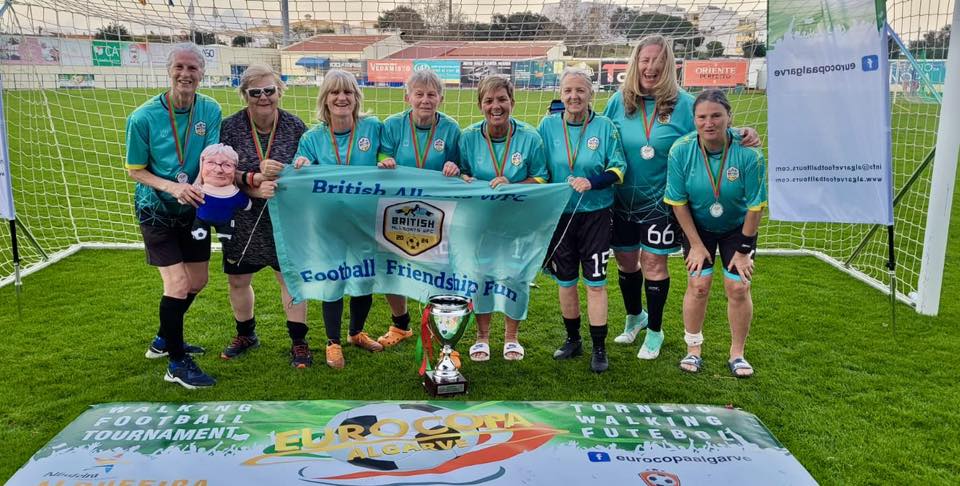 EuroCopa Women's 55+ Tournament 2025
Champions - British Allsorts WF
Runners up - Nottingham Forest Women's walking football.
Losing semi finalists - 1874 Northwich WF / Braehead 55s