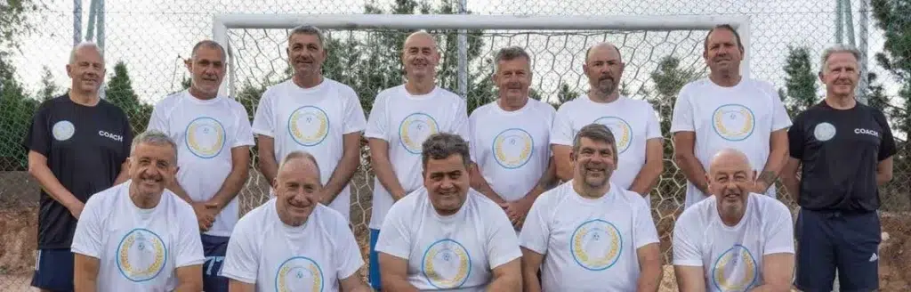 A group of walking football clubs, made up of Cypriot and expatriate senior men – some retired, others still working – have launched a fundraising campaign to represent Cyprus at the World Nations Cup in Torrevieja, Spain, this October.
“We will be one of 100 teams taking part, and this will be the first time a Cypriot team has entered such a competition,” the group said.
The campaign, titled “Help Cyprus Get to Spain,” aims to raise €15,000 to cover travel, accommodation, competition fees and team kit.
