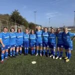 12th October 2025 marked a proud and long-awaited milestone, as the newly-formed Haverfordwest County Walking Football Ladies team stepped onto the pitch for their first-ever league competition day. The team is coached by Leanne Jones, who also leads Haverfordwest County’s girls under-13s, and she played a pivotal role on the pitch throughout the day. The side was captained by Marie Tilley, who brought valuable experience to the squad, having represented Wales at both the Walking Football World Cup and the Homeless World Cup this year.