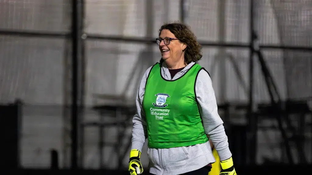 Zoë joined Preston North End Community and Education Trust’s weekly women’s walking football sessions after retiring early and wanting to become more active, despite having never played football before.