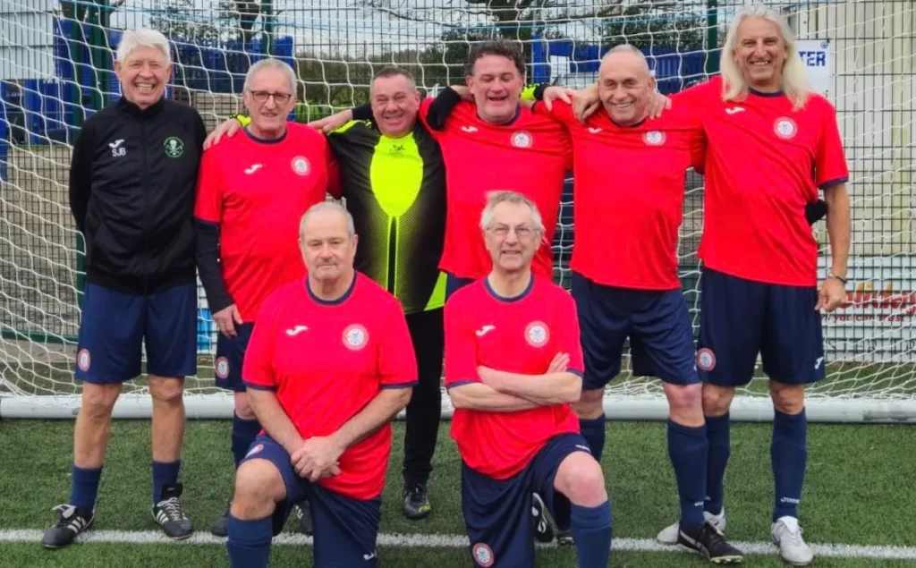 There is a new age category for the Men this season, the Over 74s. Although Pirates don’t have enough players of this age to enter the League, 4 of them joined others from smaller clubs to make up an All Stars squad of 8 for the first round of fixtures. There are only three other teams in the League, each from Clubs with enough eligible players.