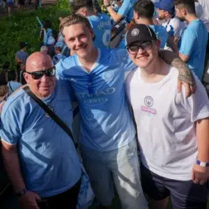 Barrie, Reegan and Charlie, all of whom are CITC participants across three different programmes, helped celebrate with Manchester City. Barrie is a long-term CITC Walking Football participant, consistently turning up to sessions despite some personal challenges in the last year. Spending limited time out of the house, Barrie uses the walking football sessions as a tool to not only keep fit and healthy, but to socialise with like-minded individuals.