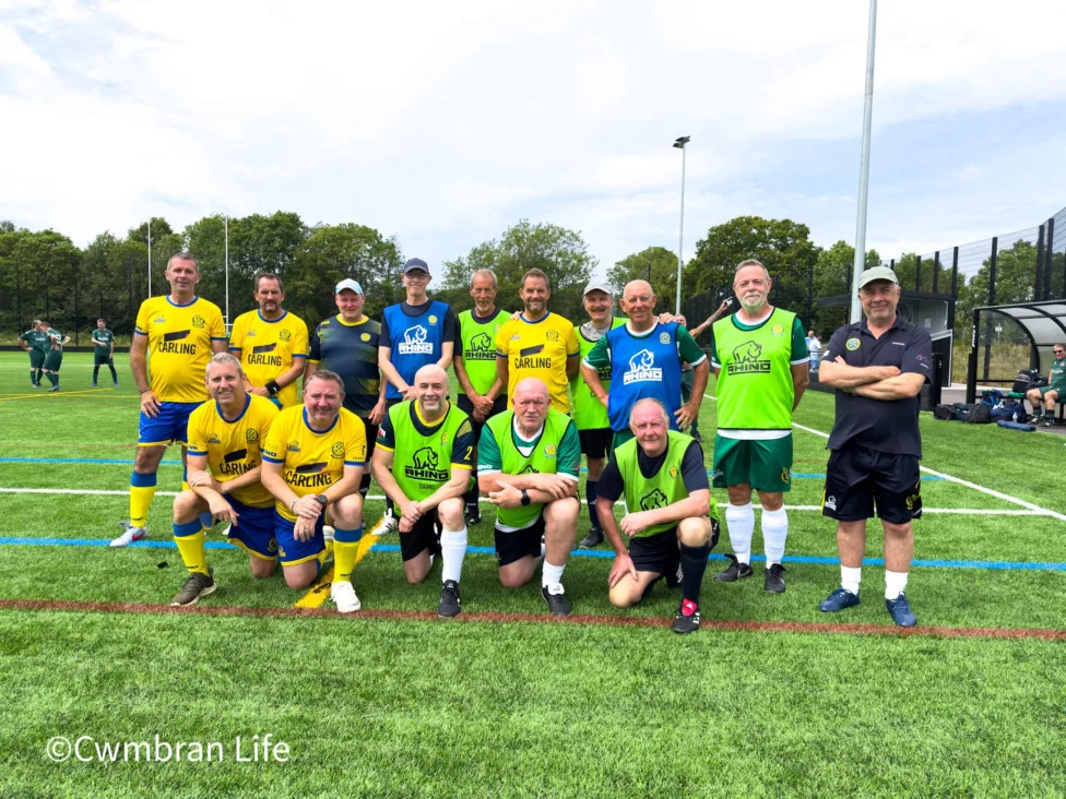 Organisers of a 12-hour walking football tournament in Cwmbran say they’ve beaten their fundraising target of £1,000 and hope to pass £2,000 by the time all the donations are counted.
Lee Morgan, Cwmbran Celtic’s over 50s walking team manager and committee member, said he spotted an advert on social media for Prostate Cancer UK and thought it “fitted” well with the club.