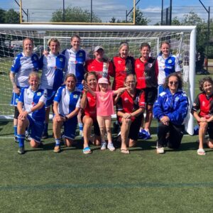 The following day, both Blackburn Rovers sides competed in their respective age categories in the Dick Kerr Ladies Cup. The Over 50s were narrowly knocked out at the quarter-final stage following a series of impressive performances, made all the more notable given the team has only recently begun competing against other teams. The Over 40s went one better than the previous day, winning the competition, which was being held for the eighth time. After another strong run to the final, they faced Bolton Wanderers. Once again, the match was decided by penalties, but this time Rovers held their nerve to secure victory and be crowned 2026 Dick Kerr Ladies Cup champions.