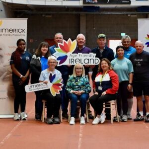 Hosted by Age Friendly Ireland and the Limerick Age Friendly Programme at Limerick City and County Council, the event gave participants an opportunity to try a wide range of sports and physical activities in a welcoming and supportive environment. Delivered in partnership with Limerick Sports Partnership and Age & Opportunity, activities included walking football, pickleball, Go for Life Games, functional fitness, chair-based exercise, tai chi and activator walking.